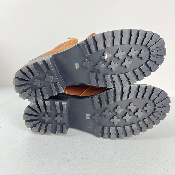 Steve Madden Galway Leather Lace Up Boots Size 8.5 Cognac Brown - Picture 7 of 10